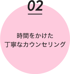 時間をかけた丁寧なカウンセリング
